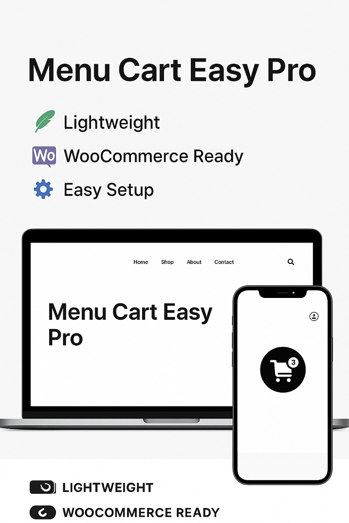 Menu Cart Easy Pro – Smart WooCommerce Floating Cart Icon